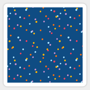 Party confetti on blue background Sticker